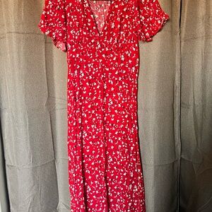 a new day Red Floral Maxi Dress